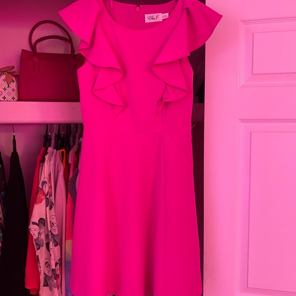 Pink zip up back dress